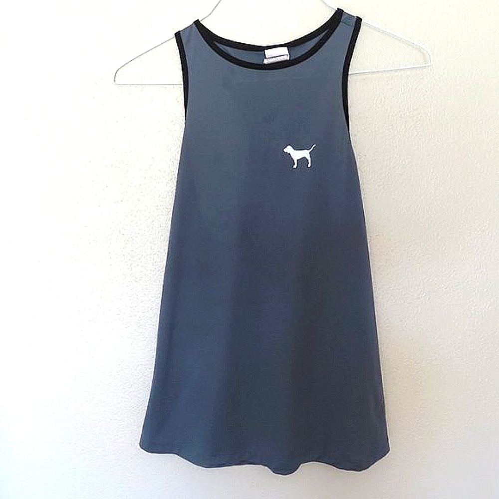 PINK Victoria Secret Gray Racerback Tank
